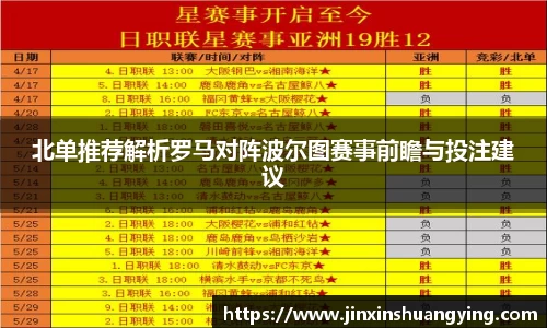 北单推荐解析罗马对阵波尔图赛事前瞻与投注建议
